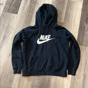 Nike Black Hoodie with White Logo